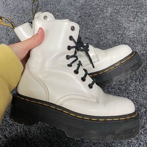 WHITE JADON PLATFORM DOC MARTENS